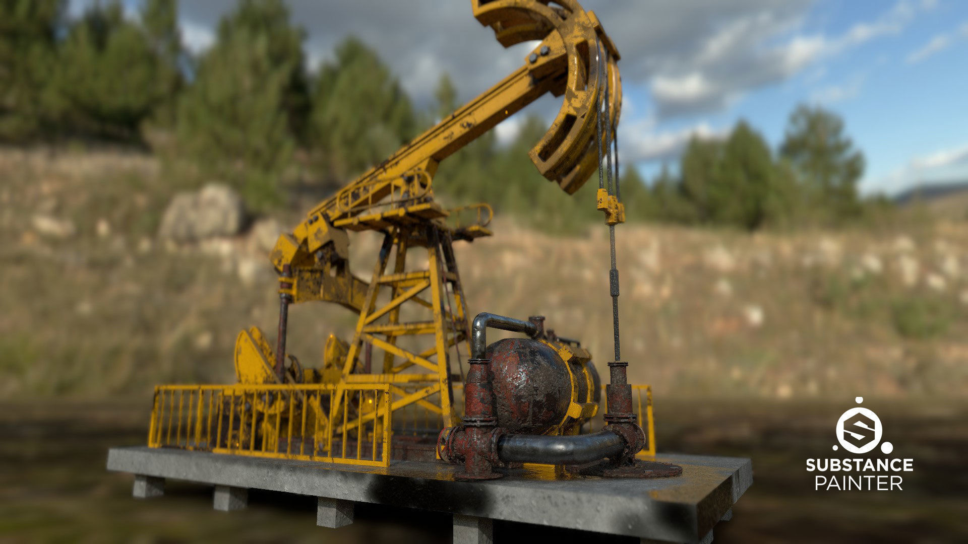 Rusty Oil Well 3D model_27