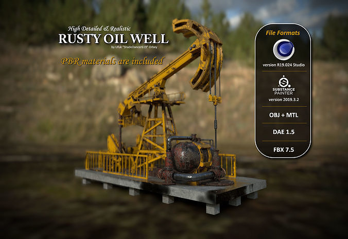 Rusty Oil Well 3D model