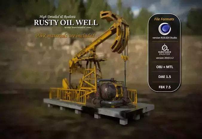 Rusty Oil Well 3D model
