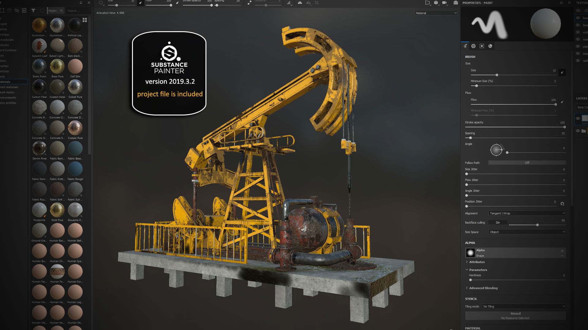 Rusty Oil Well 3D model_1