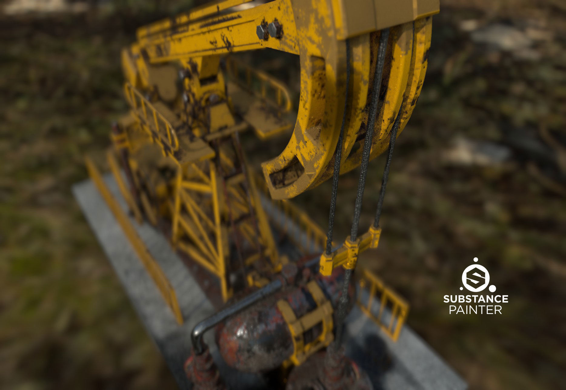 Rusty Oil Well 3D model_4