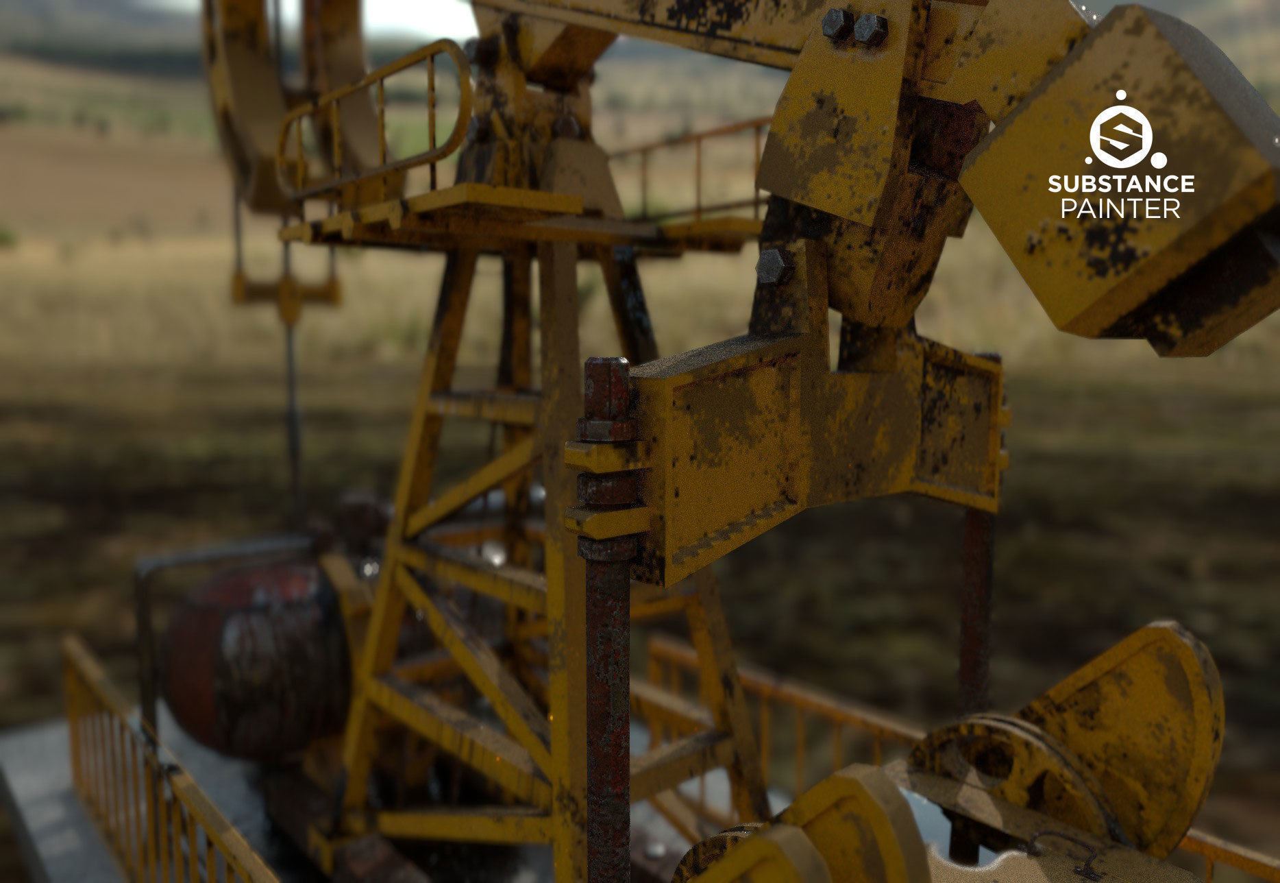 Rusty Oil Well 3D model_14