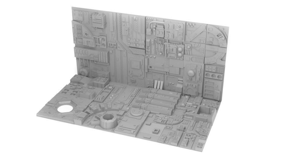 Death Star Tile Type P 3D print model_12
