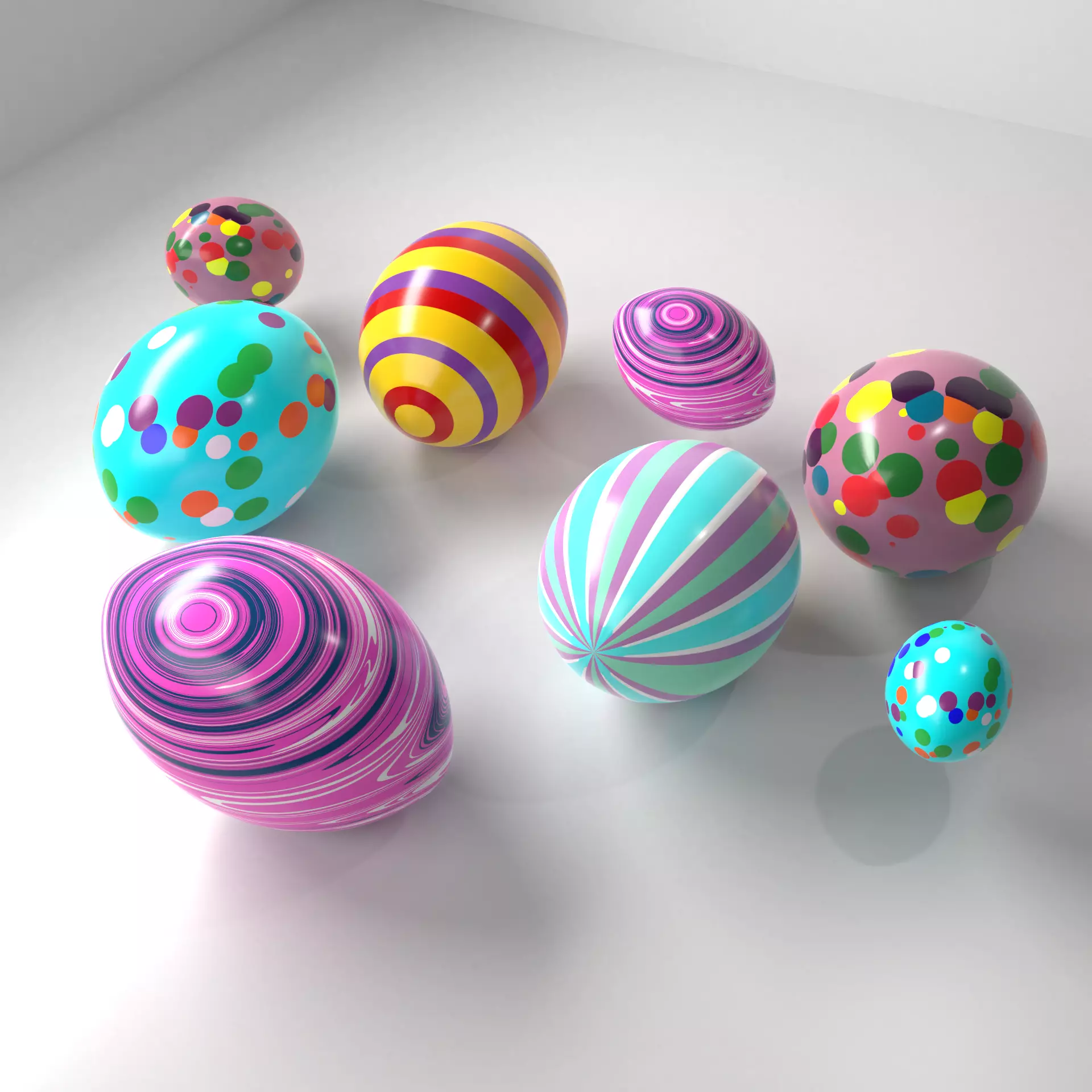 Easter Egg Multi Colour and Design 3D model