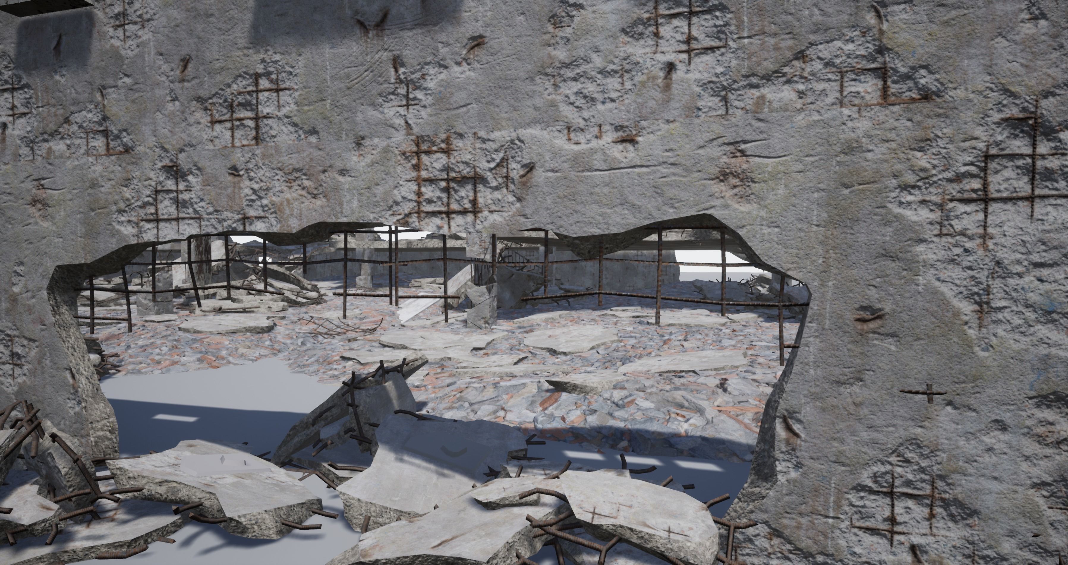 Modular City Ruin Kit  Low-poly 3D model_16