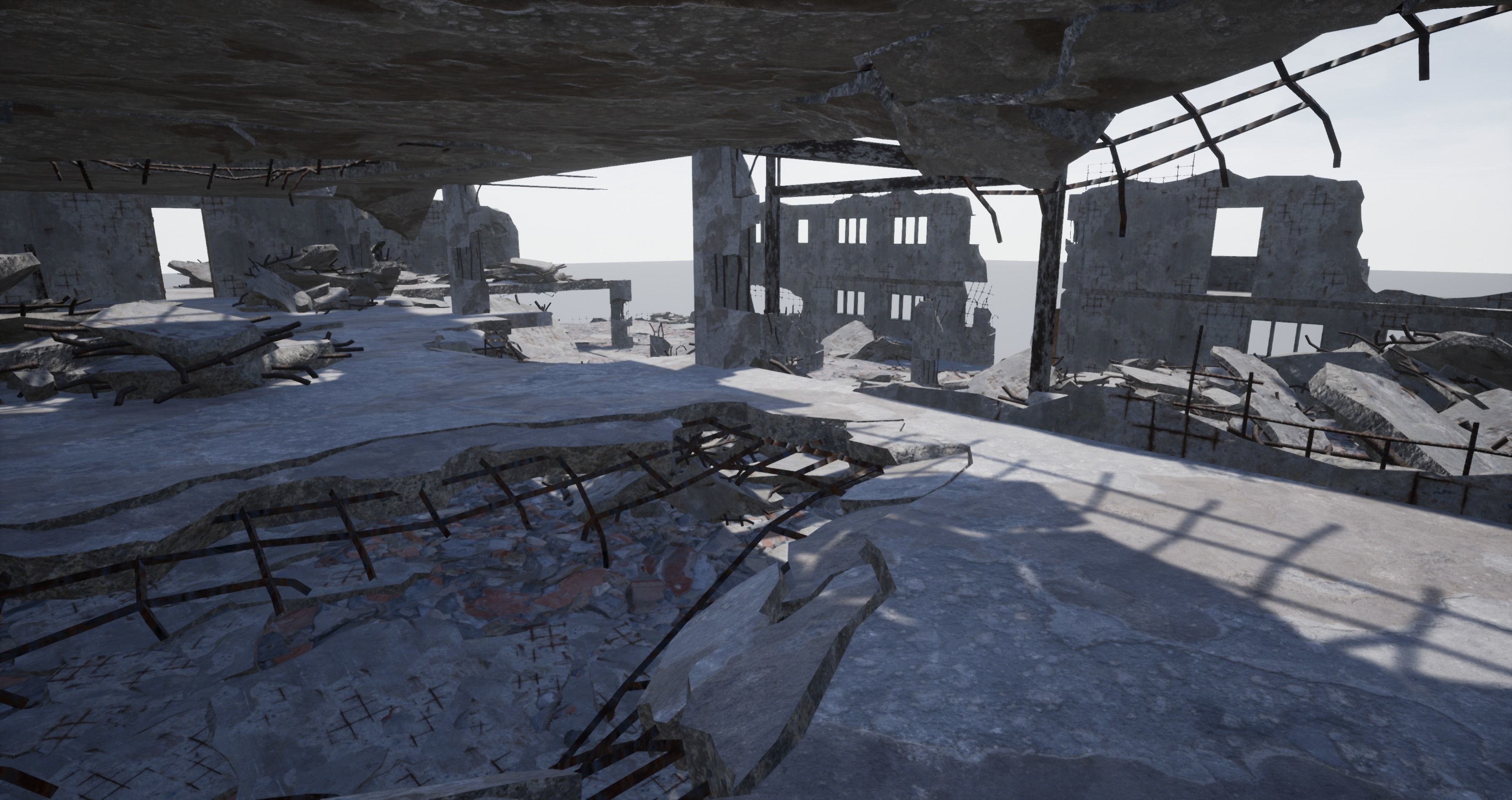 Modular City Ruin Kit  Low-poly 3D model_2