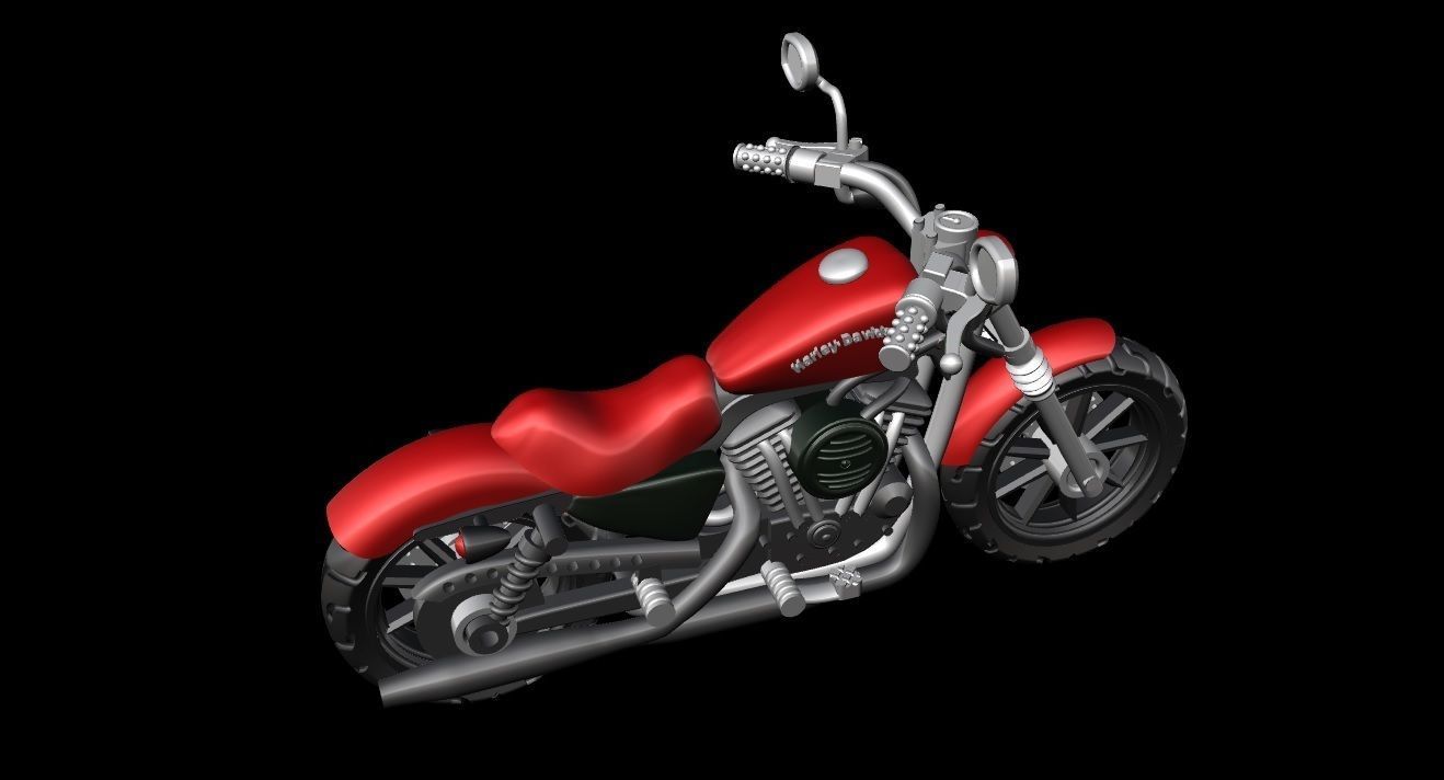 Harley Davidson Bike 3D print model_3