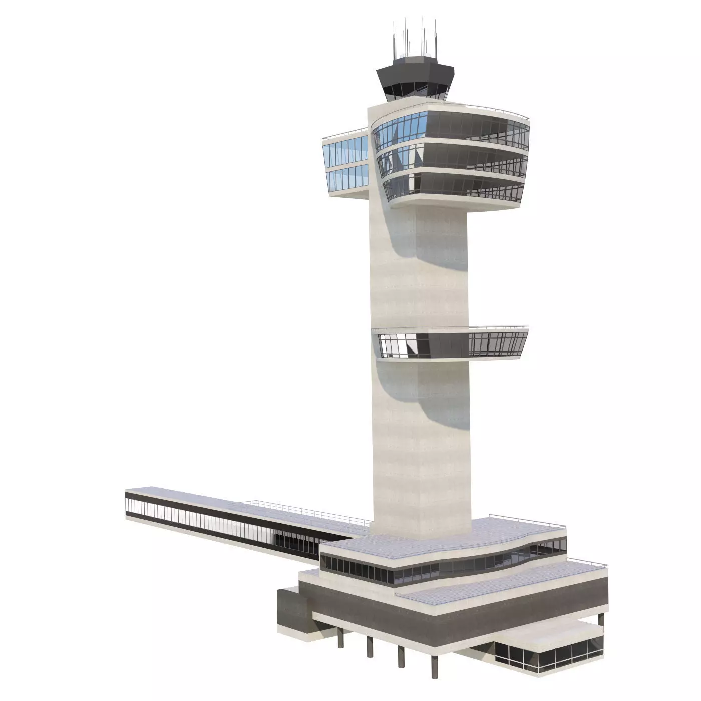 Air Traffic Control Tower JFK 3D model_0