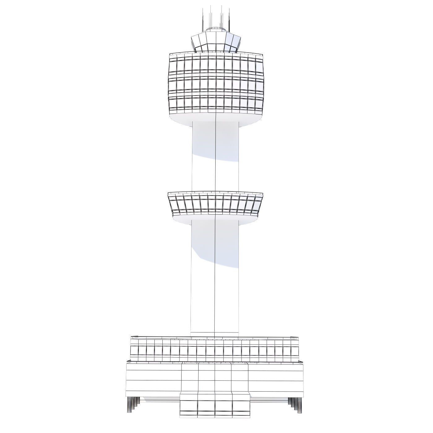 Air Traffic Control Tower JFK 3D model_4