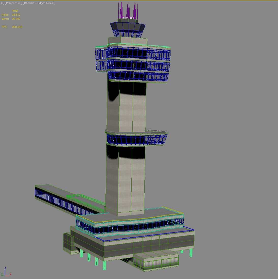 Air Traffic Control Tower JFK 3D model_8