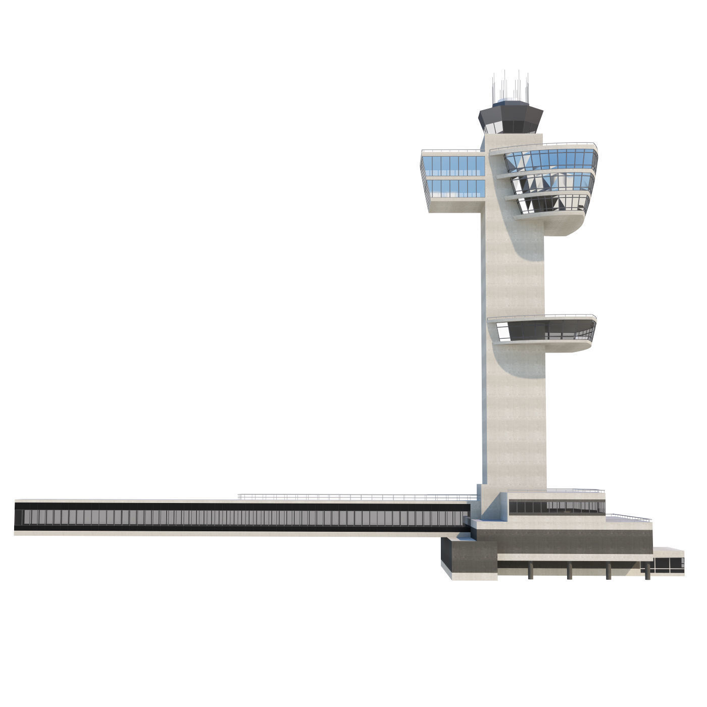 Air Traffic Control Tower JFK 3D model_2