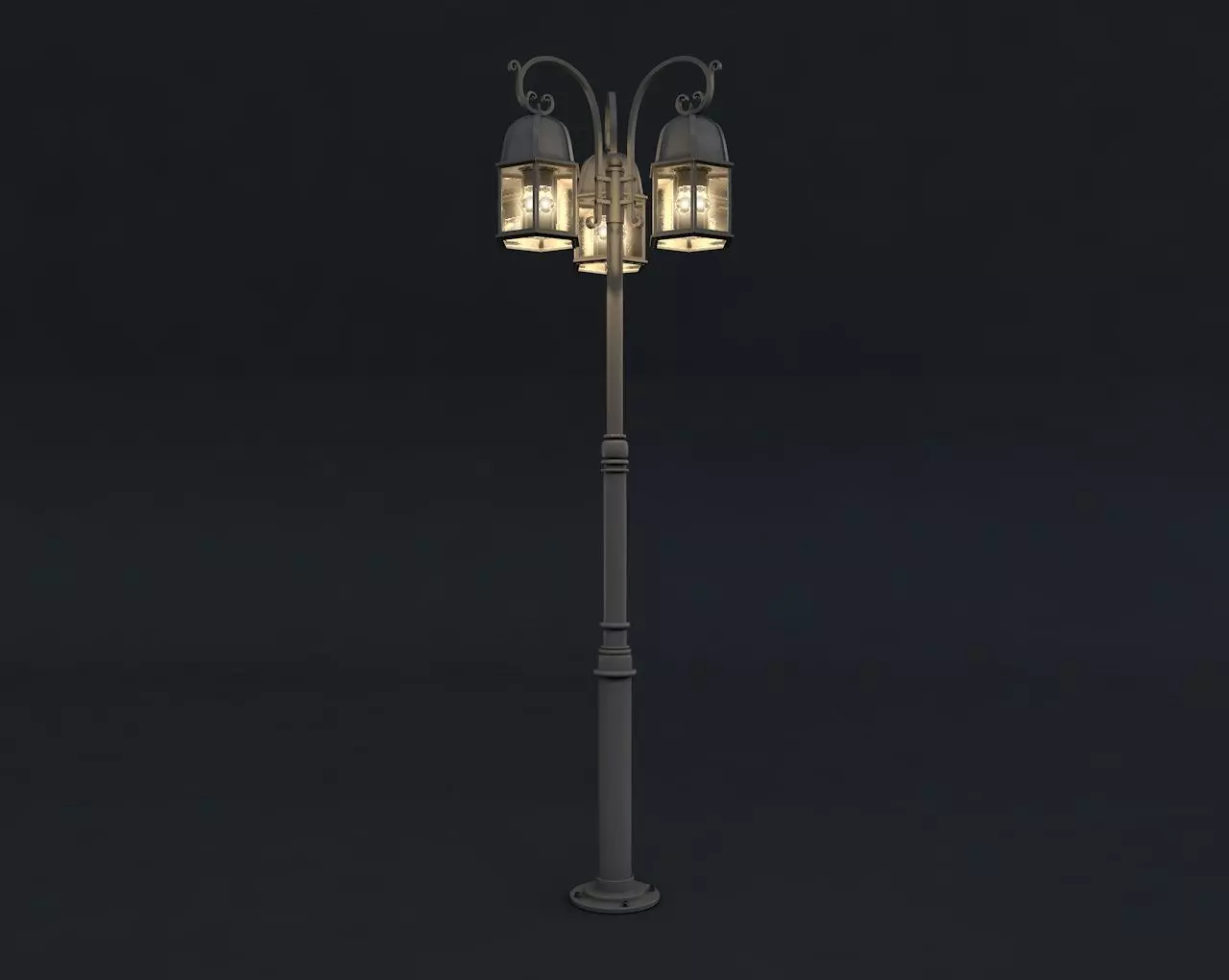 Street lamp 3D model_0