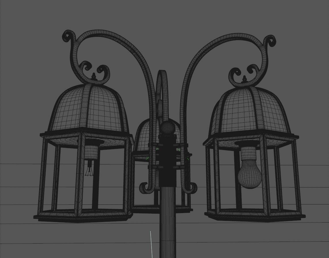 Street lamp 3D model_4