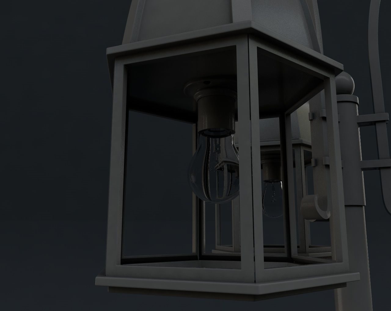 Street lamp 3D model_2