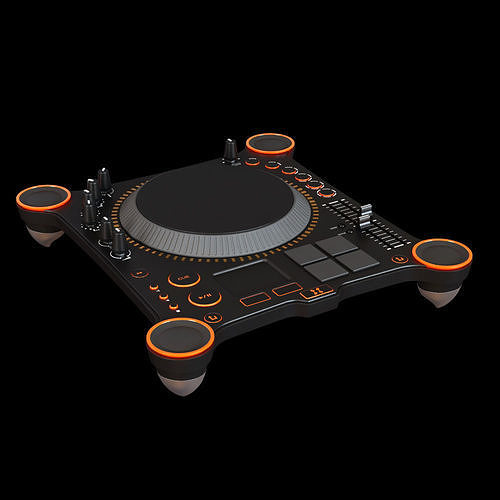 DJ mixer collection Low-poly 3D model