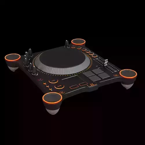 DJ mixer collection Low-poly 3D model