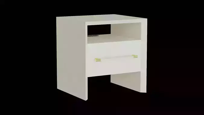 Merriton Charging Nightstand- Low-poly 3D model