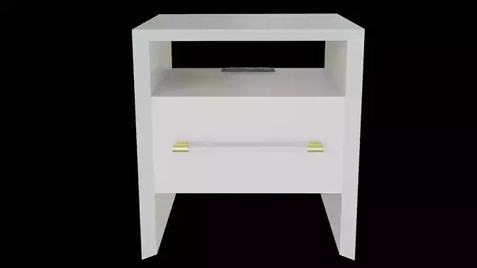 Merriton Charging Nightstand-painted white