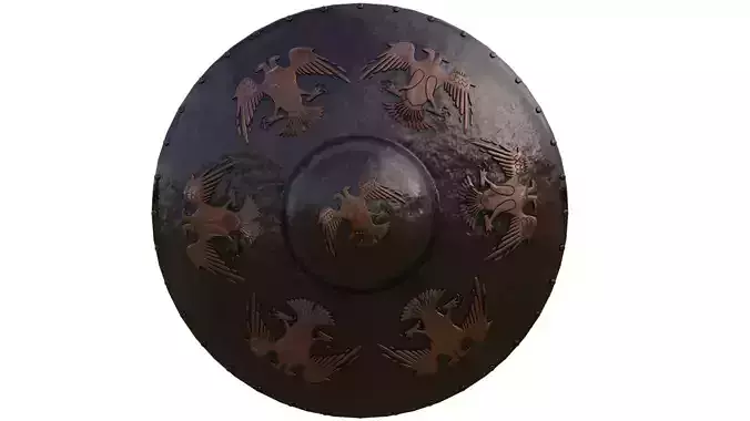 seljuk-shield-eagle shield with eagles