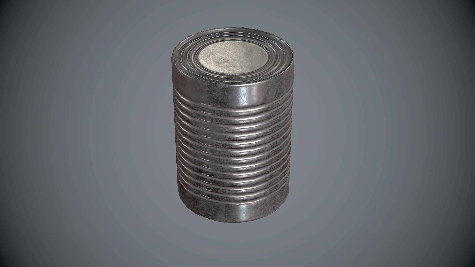 Tin cans 2 Low-poly 3D model_2
