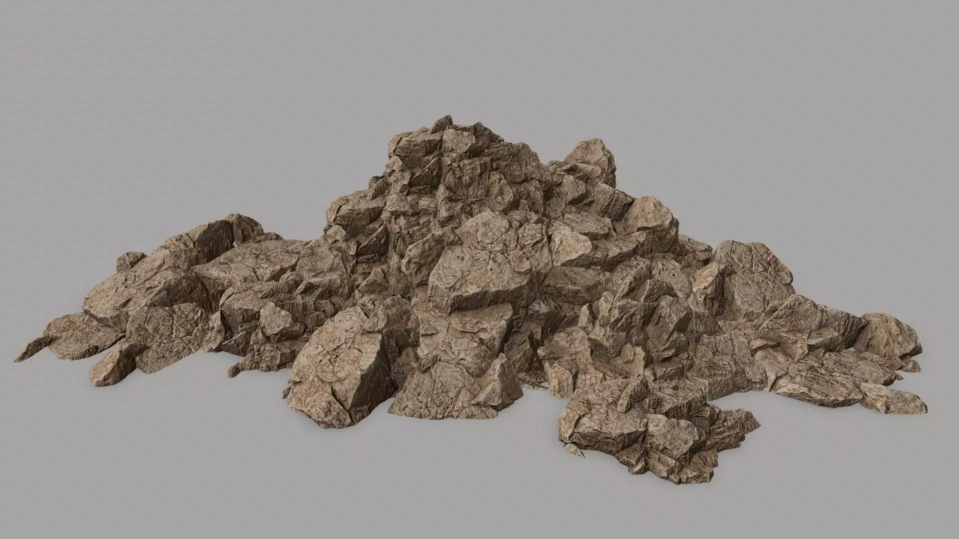 Rock Set Low-poly 3D model_0