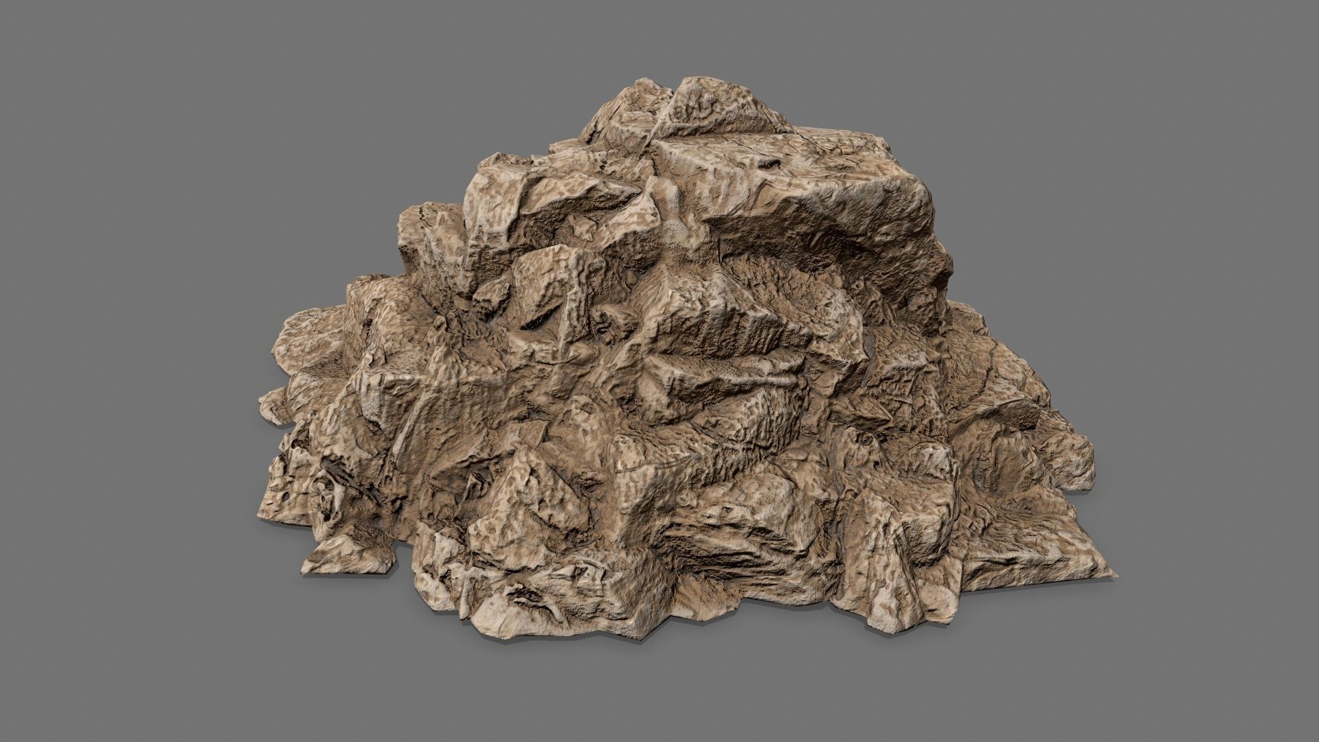 Rock Set Low-poly 3D model_8