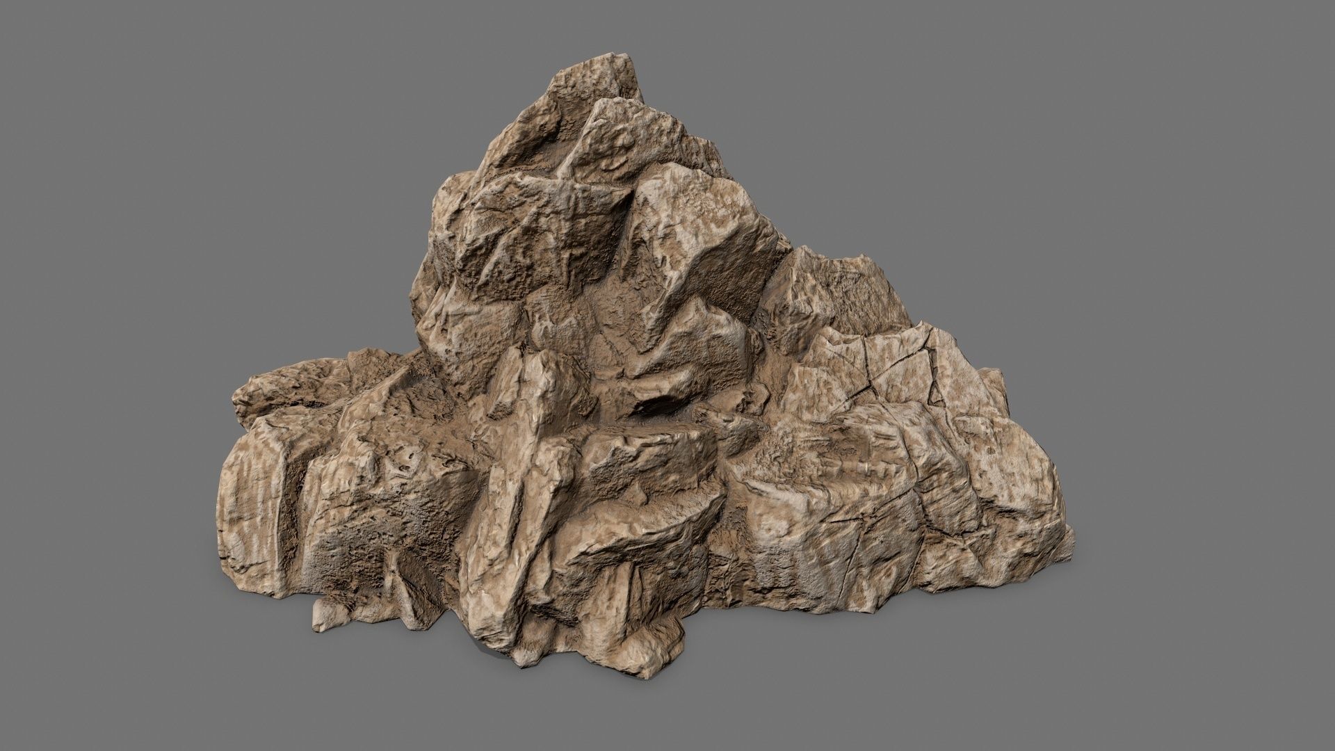 Rock Set Low-poly 3D model_5