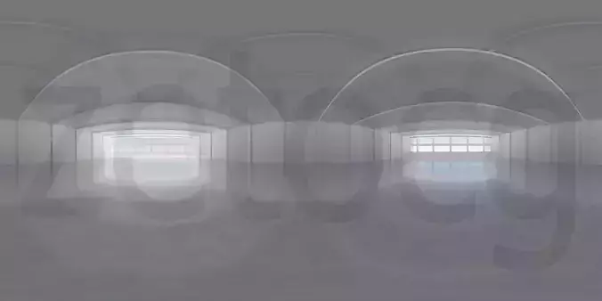 HDRI - Industrial Hangar Hall Interior 4 Texture