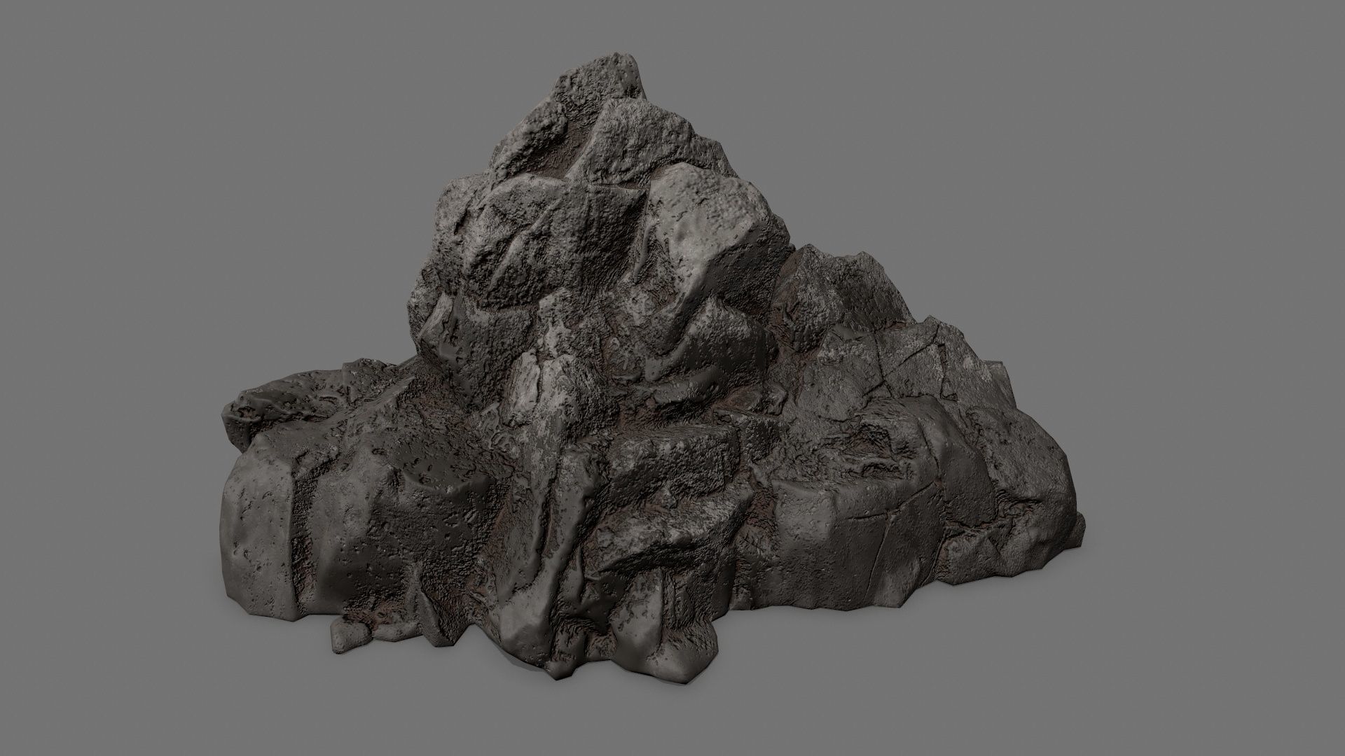 Rock Set Low-poly 3D model_5