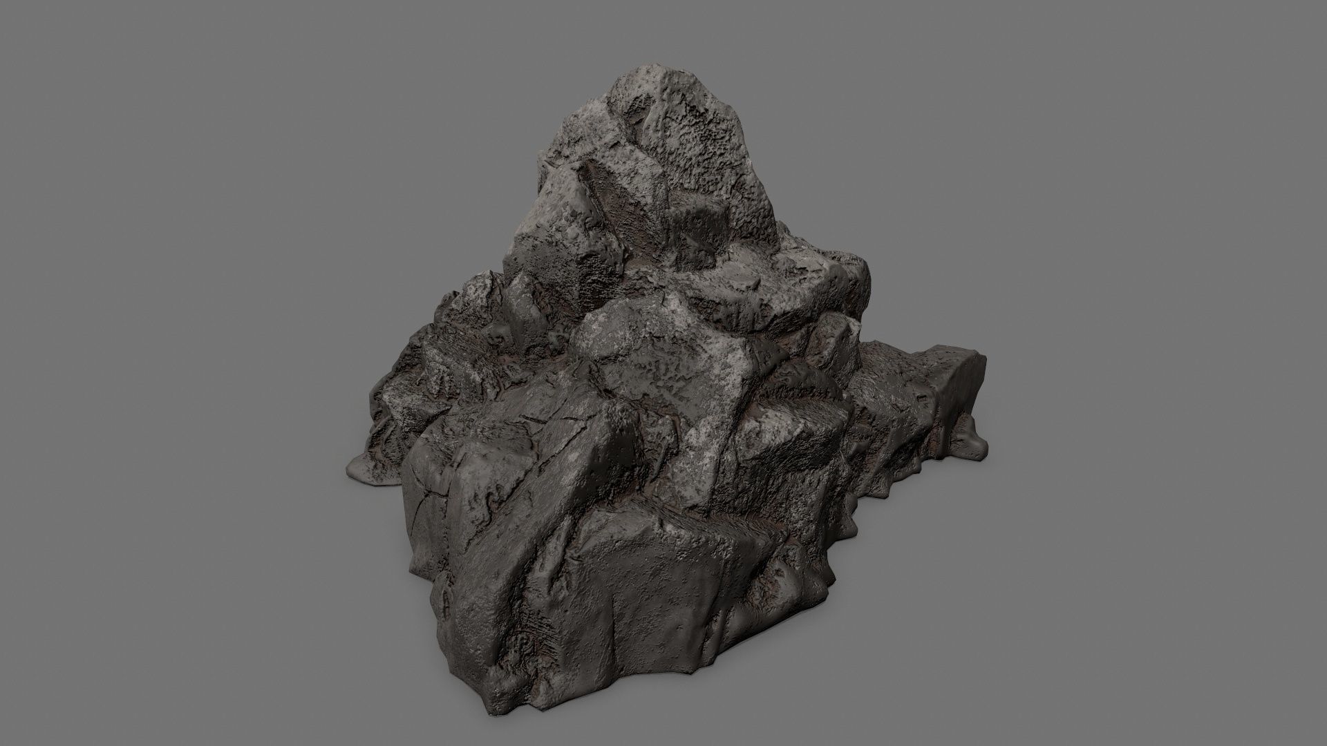 Rock Set Low-poly 3D model_4