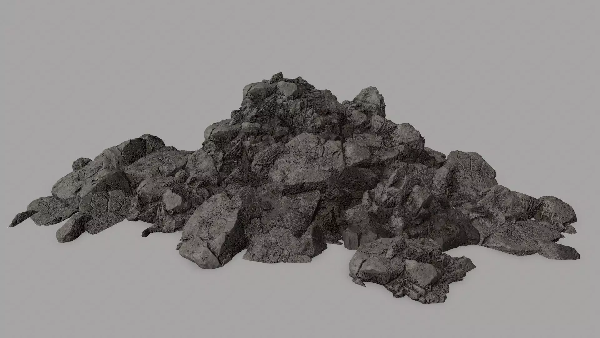 Rock Set Low-poly 3D model_0