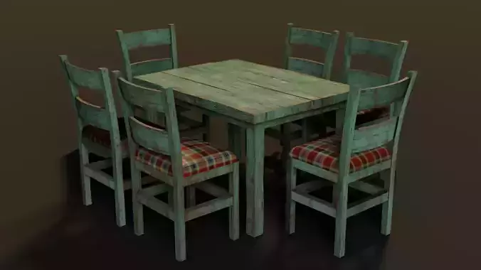 Old table and chairs