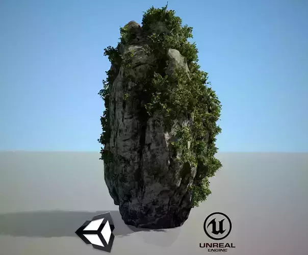 Asia Limestone Rock 4k Game Ready Game Model  Low-poly 3D model