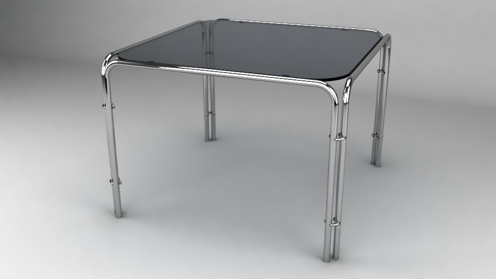 Glass Table 3D model_1