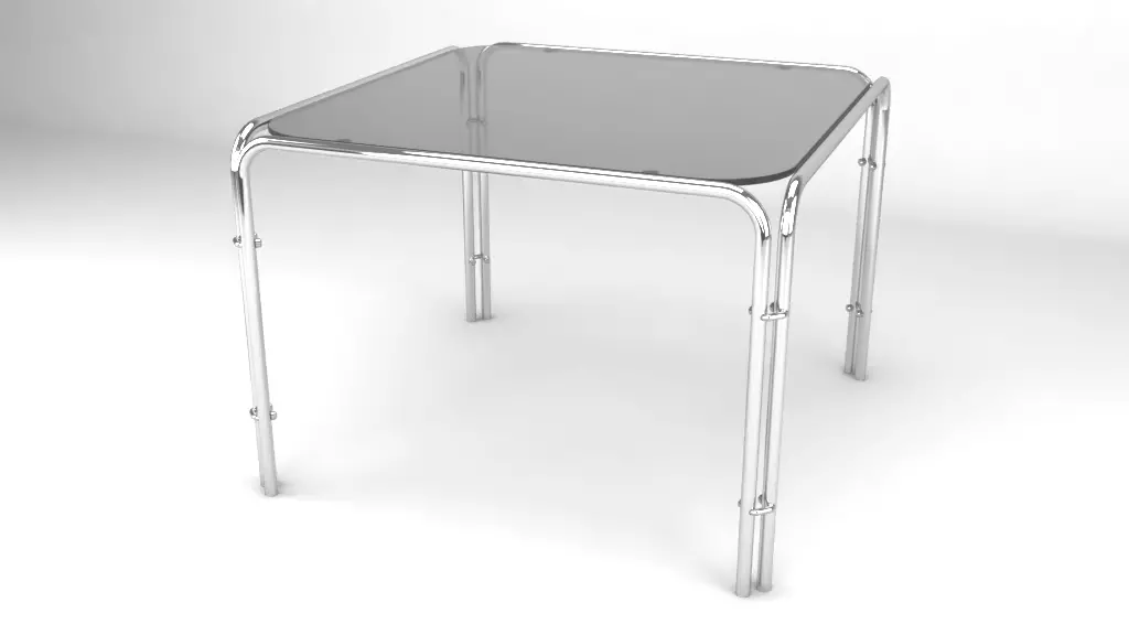 Glass Table 3D model_0