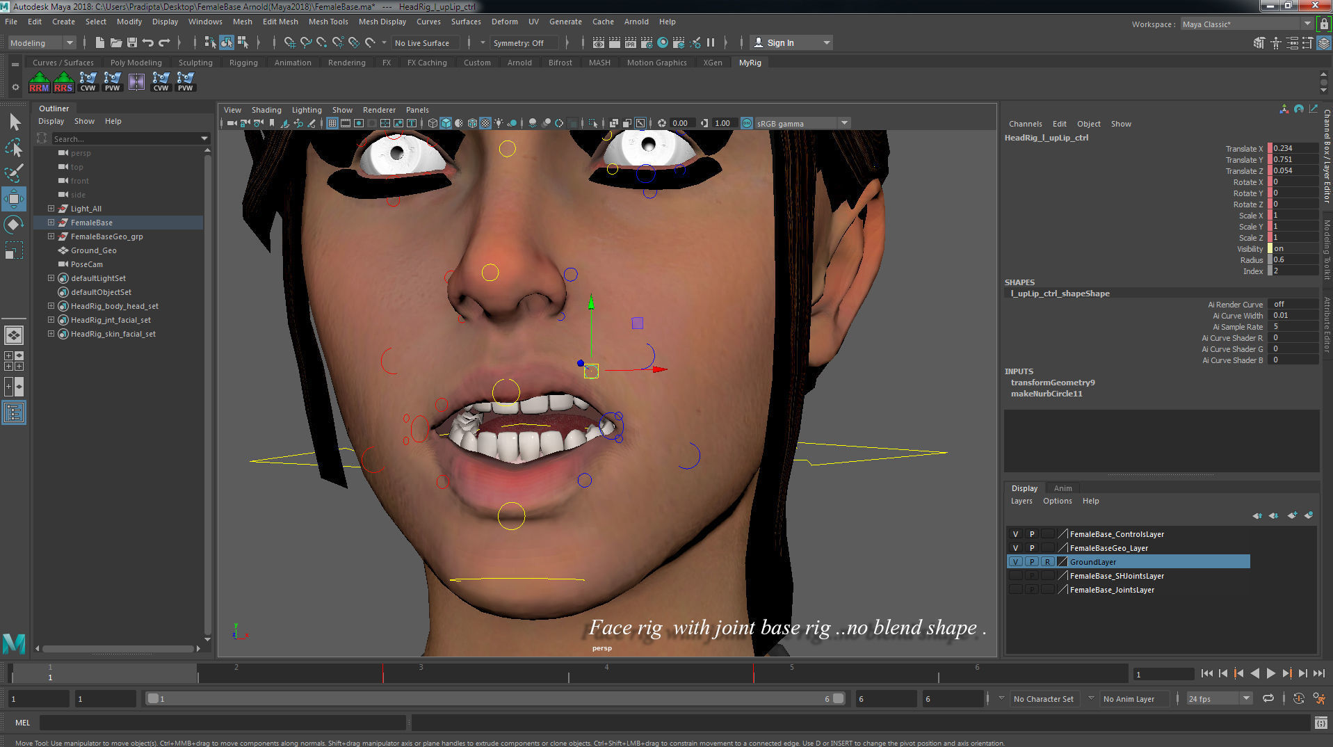 Male Female Rig Low-poly 3D model_40