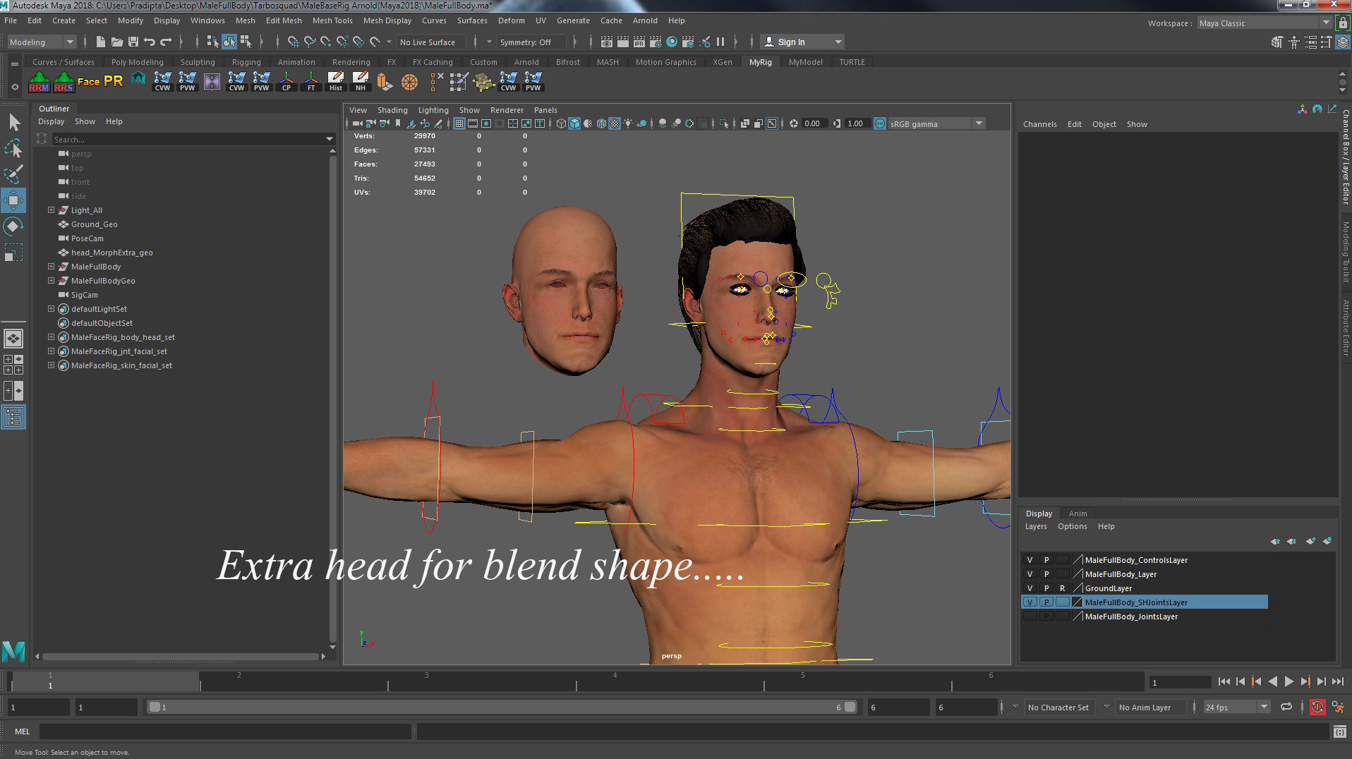 Male Female Rig Low-poly 3D model_39