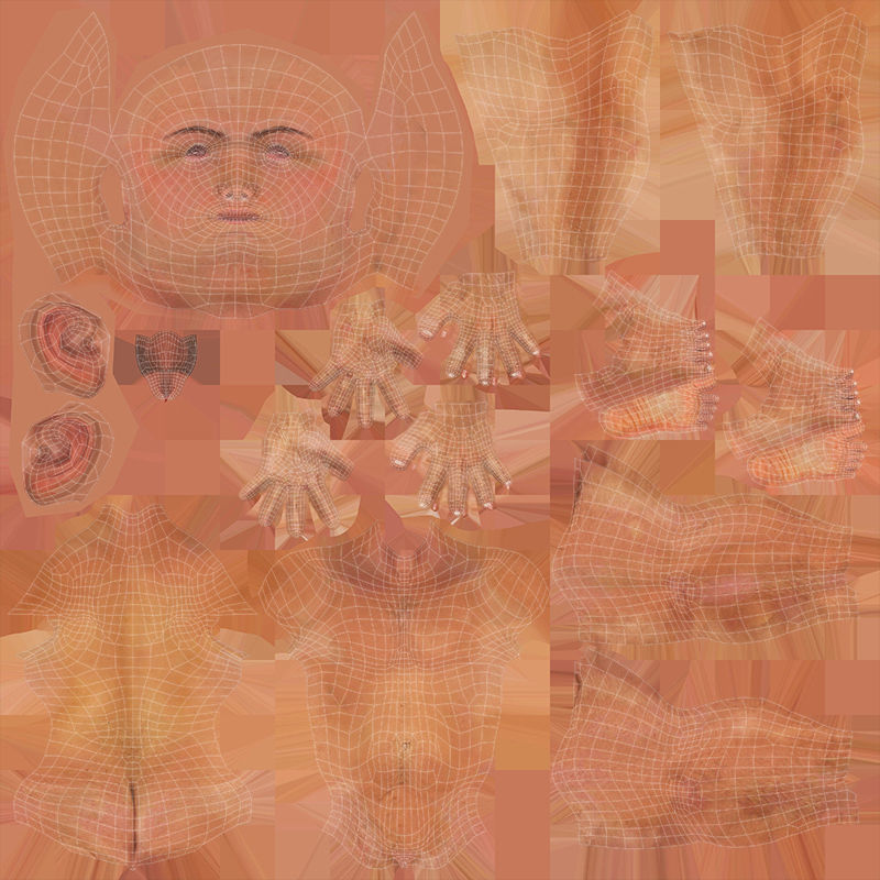 Male Female Rig Low-poly 3D model_32