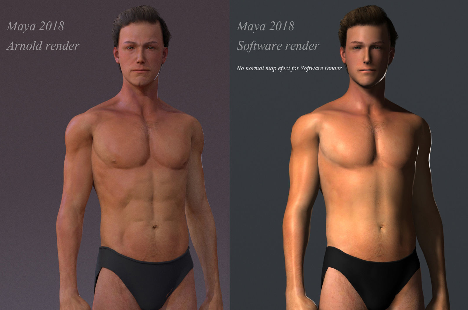 Male Female Rig Low-poly 3D model_12