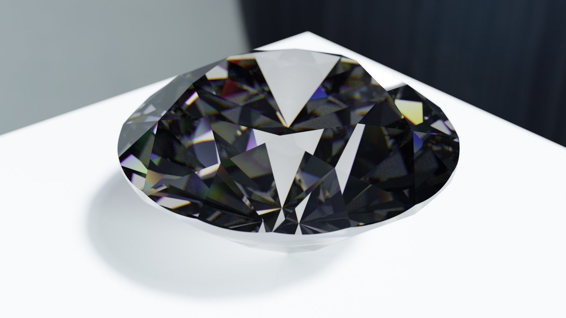 Diamond plus Blender Material Shader Simple Shapes Collection 3D model_1