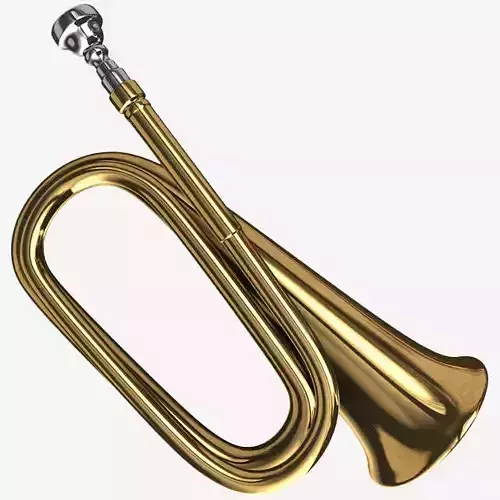 Bugle golden trumpet