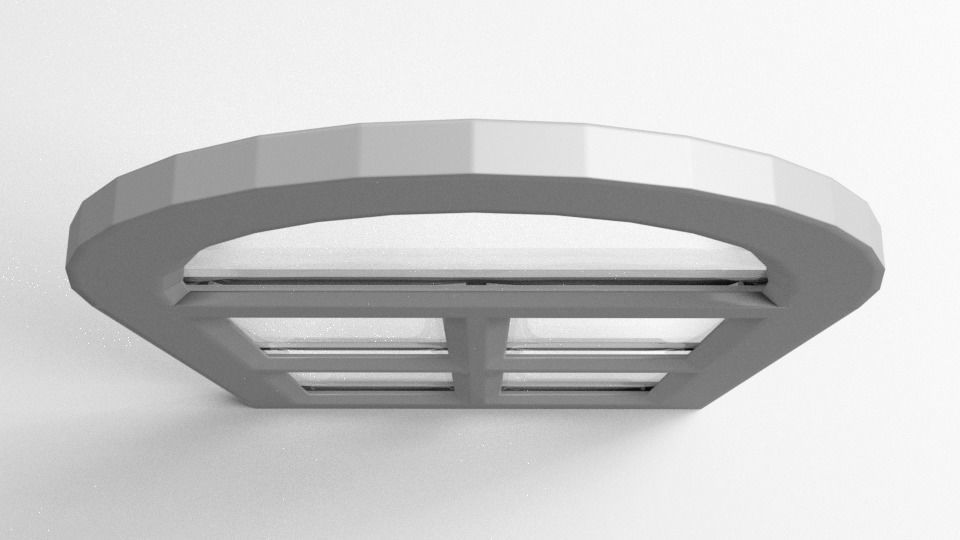 Window 6 arched 3D model_2