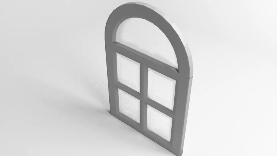 Window 6 arched 3D model_0