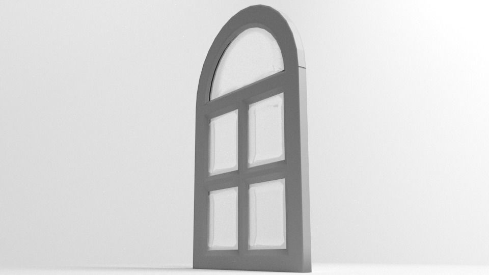 Window 6 arched 3D model_3