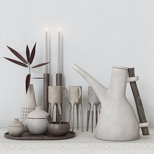 Decorative set D1  3D model