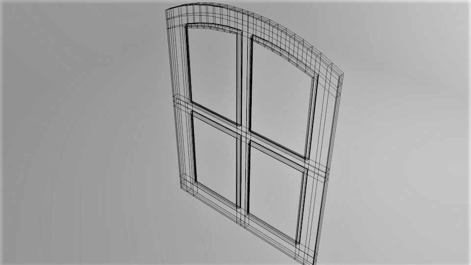 Window 8 arched 3D model_5
