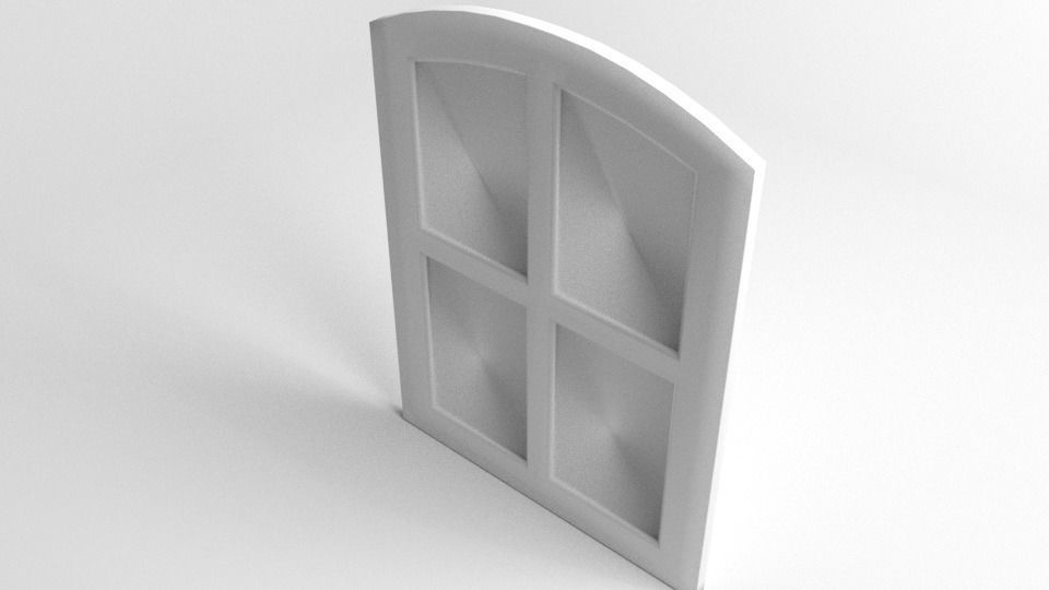 Window 8 arched 3D model_4