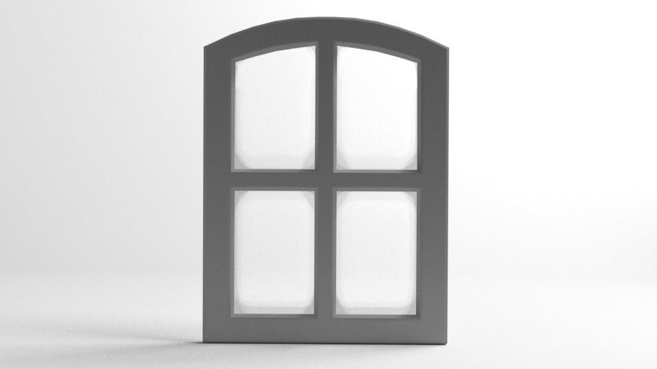 Window 8 arched 3D model_1