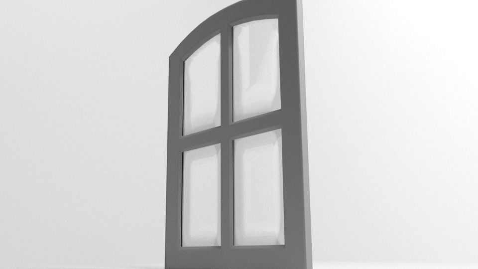 Window 8 arched 3D model_3