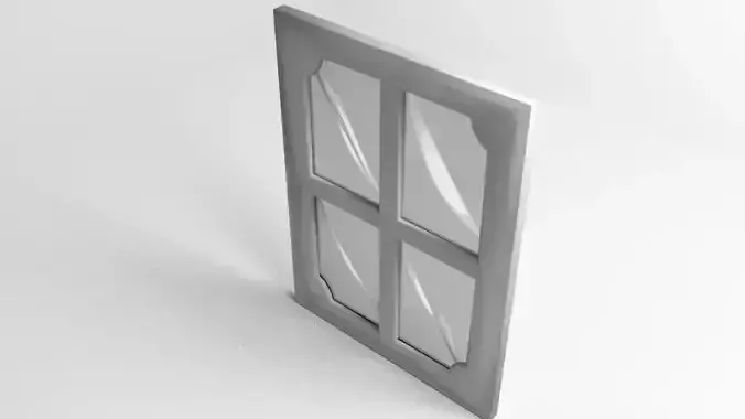 Window 9 frame with four glass panes